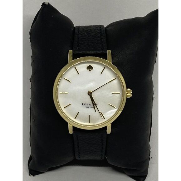 Kate Spade New York Metro 0073 Women\'s Black Leather Analog Dial Watch EY419